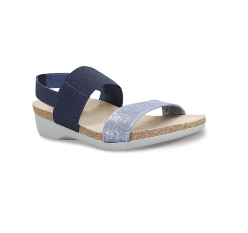 Munro Sandals | Women'S Pisces-Blue/ Silver Metallic | Quick Ship!