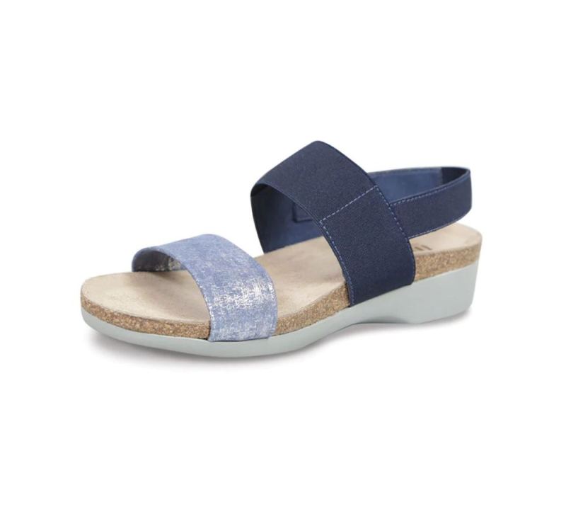 Munro Sandals | Women'S Pisces-Blue/ Silver Metallic | Quick Ship!