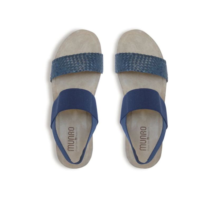 Munro Sandals | Women'S Pisces-Navy Woven | Quick Ship!