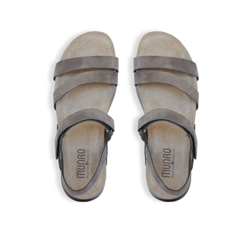 Munro Sandals | Women'S Juniper-Slate Nubuck | Quick Ship!