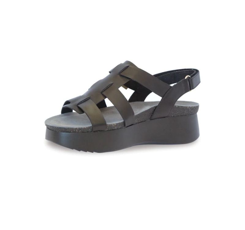 Munro Sandals | Women'S Flynn-Black Calf | Quick Ship!