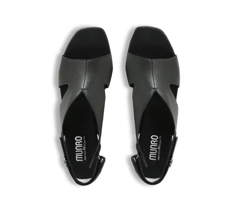 Munro Sandals | Women'S Julian-Black Leather | Quick Ship!