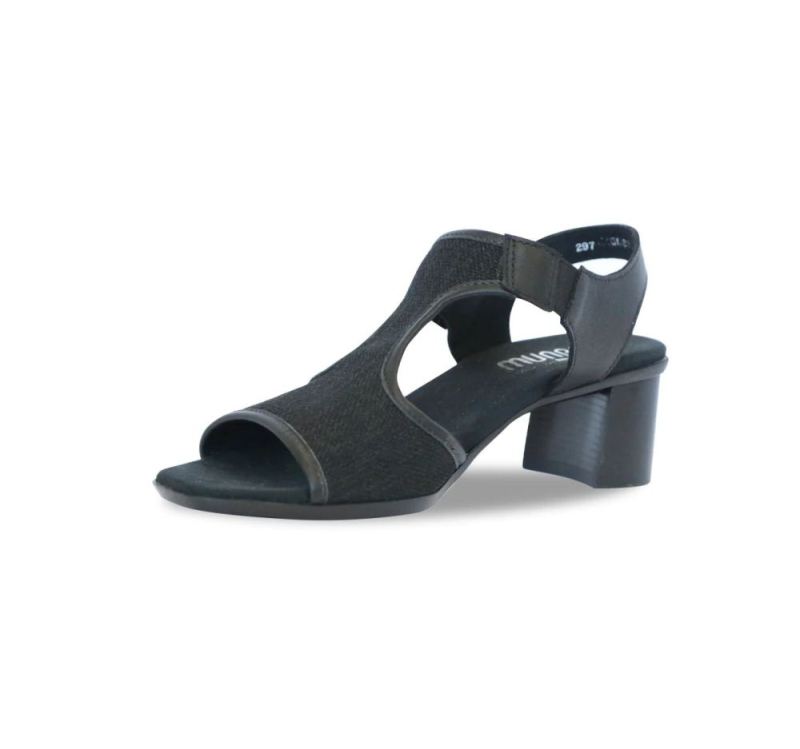 Munro Sandals | Women'S Wallis-Black Fabric Combo | Quick Ship!