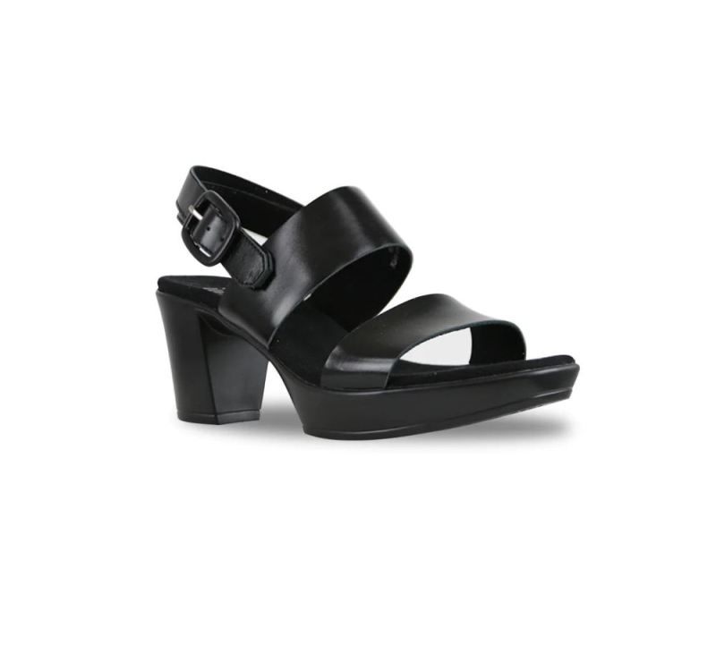 Munro Sandals | Women'S Max-Black Leather | Quick Ship!