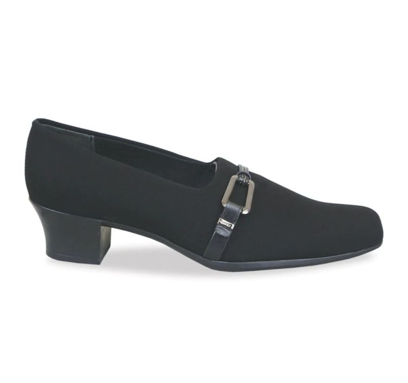 Munro Shoes | Women'S Cindi-Black Stretch Fabric | Quick Ship!