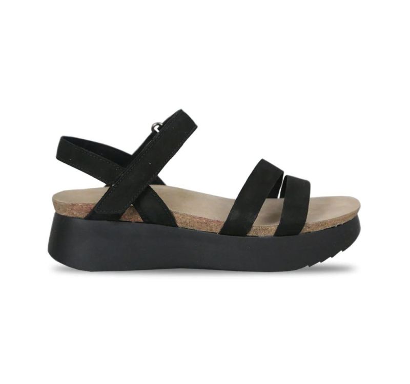 Munro Sandals | Women'S Juniper-Black Nubuck | Quick Ship!