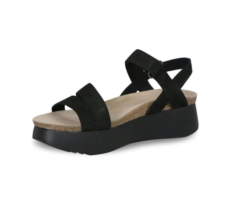 Munro Sandals | Women'S Juniper-Black Nubuck | Quick Ship!