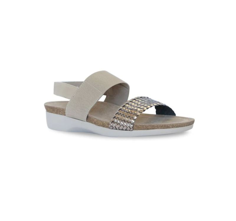 Munro Sandals | Women'S Pisces-Gunmetal Woven | Quick Ship!