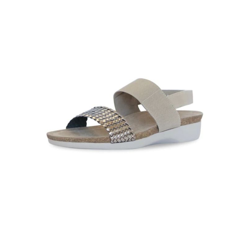 Munro Sandals | Women'S Pisces-Gunmetal Woven | Quick Ship!