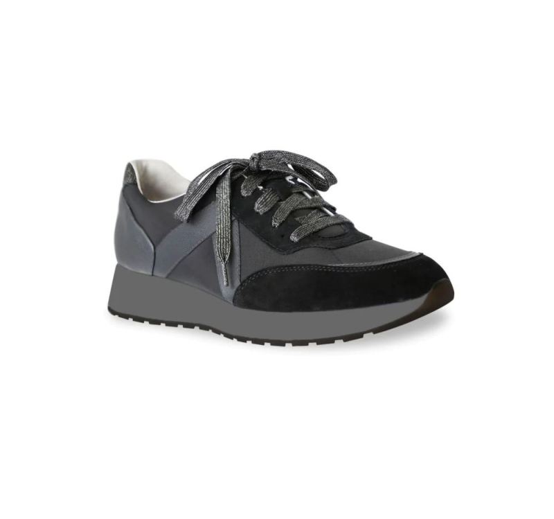 Munro Shoes | Women'S Piper-Piper-Black Suede/Fabric Combo | Quick Ship!