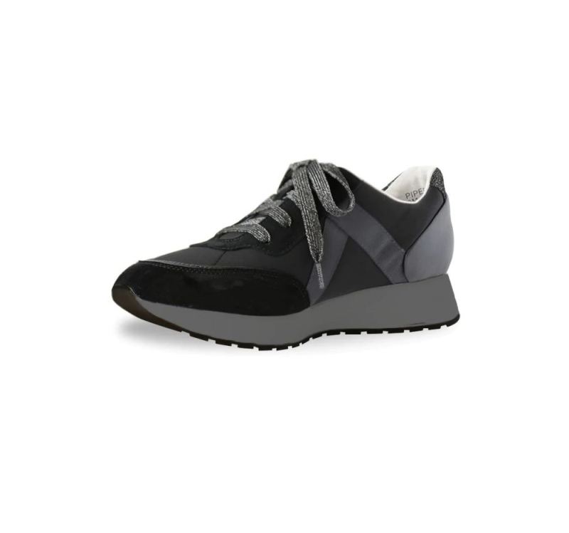 Munro Shoes | Women'S Piper-Piper-Black Suede/Fabric Combo | Quick Ship!