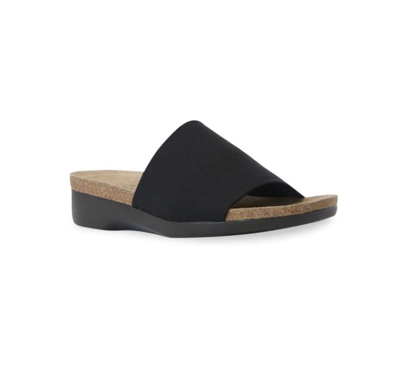 Munro Sandals | Women'S Casita-Black Stretch Fabric | Quick Ship!