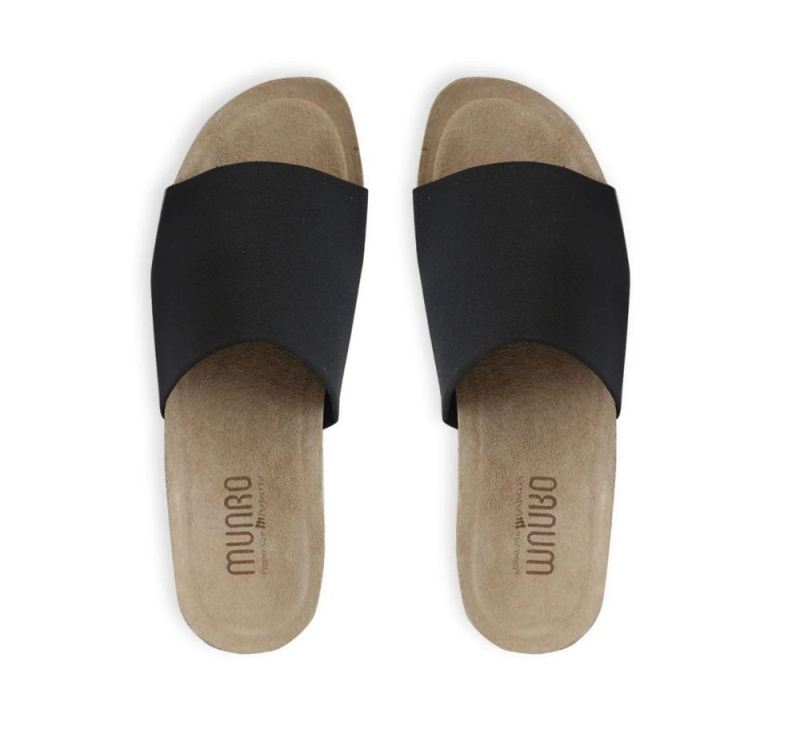 Munro Sandals | Women'S Casita-Black Stretch Fabric | Quick Ship!