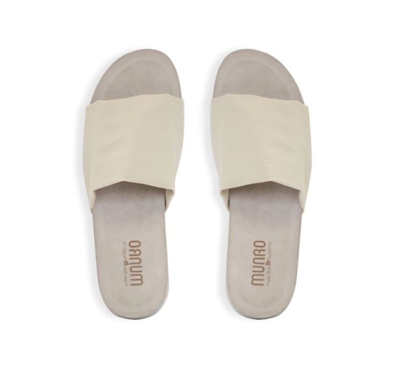 Munro Sandals | Women'S Nalia-Bone Stretch Fabric | Quick Ship!