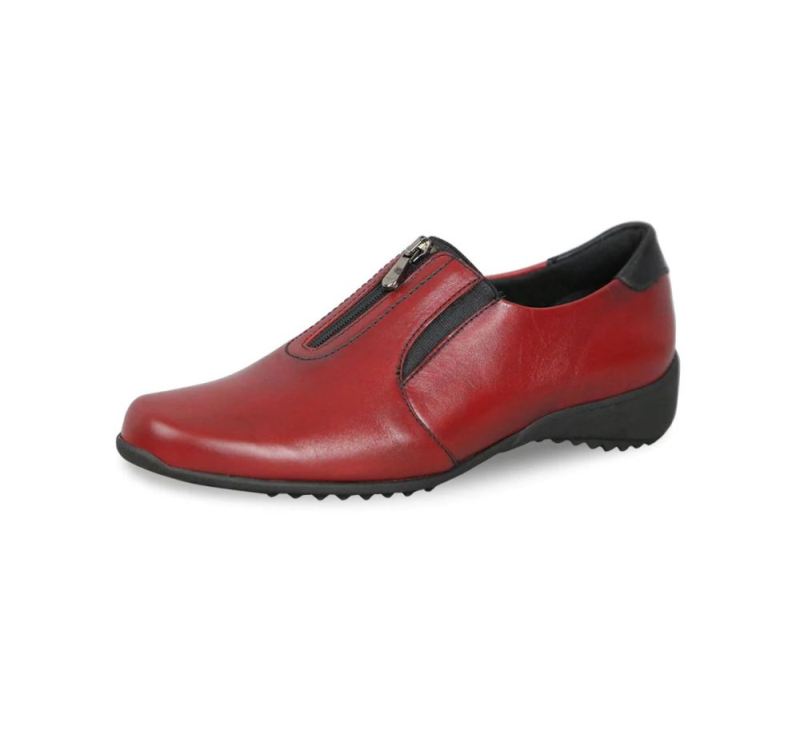 Munro Shoes | Women'S Berkley-Red Leather | Quick Ship!