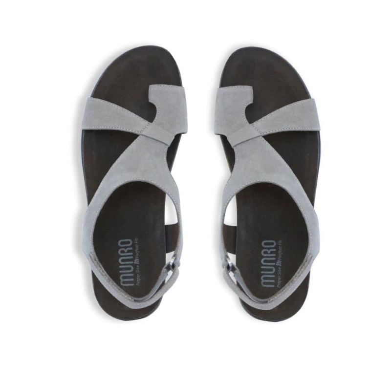 Munro Sandals | Women'S Meghan-Slate Grey Nubuck | Quick Ship!