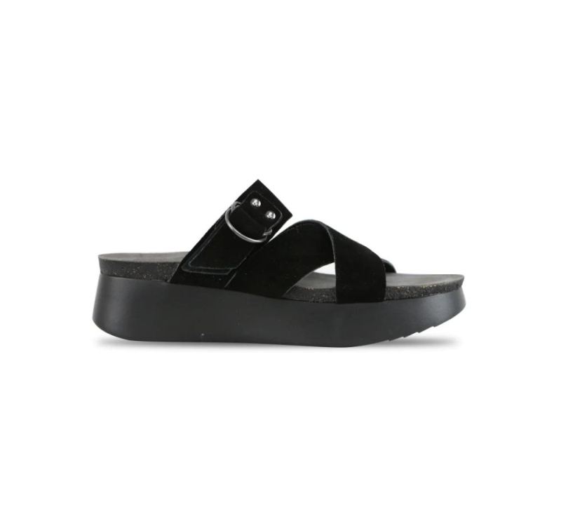 Munro Sandals | Women'S Sofia-Black Suede | Quick Ship!