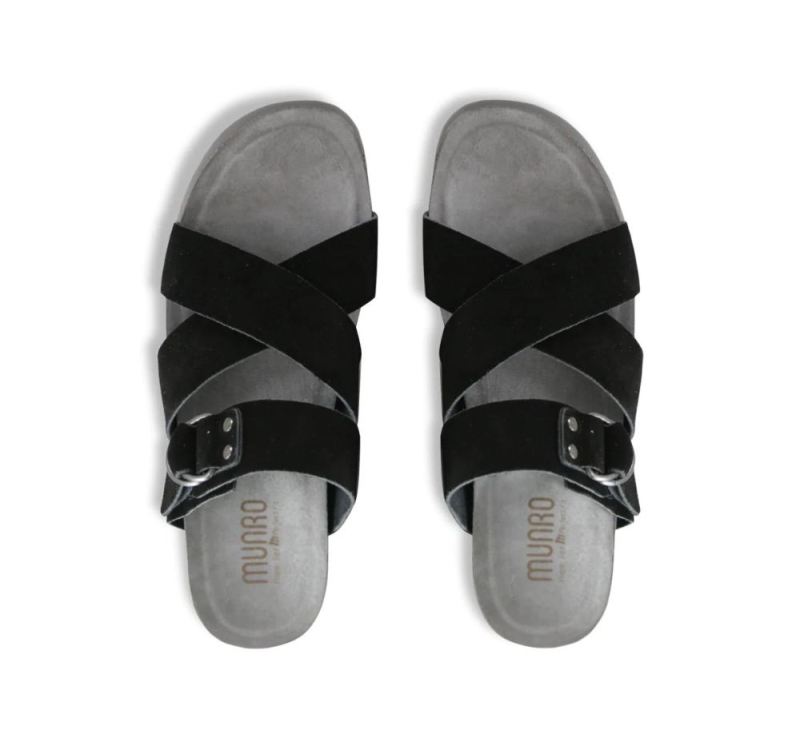 Munro Sandals | Women'S Sofia-Black Suede | Quick Ship!