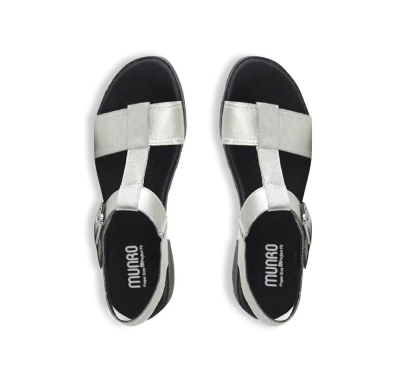 Munro Sandals | Women'S Mel-Silver Metallic | Quick Ship!