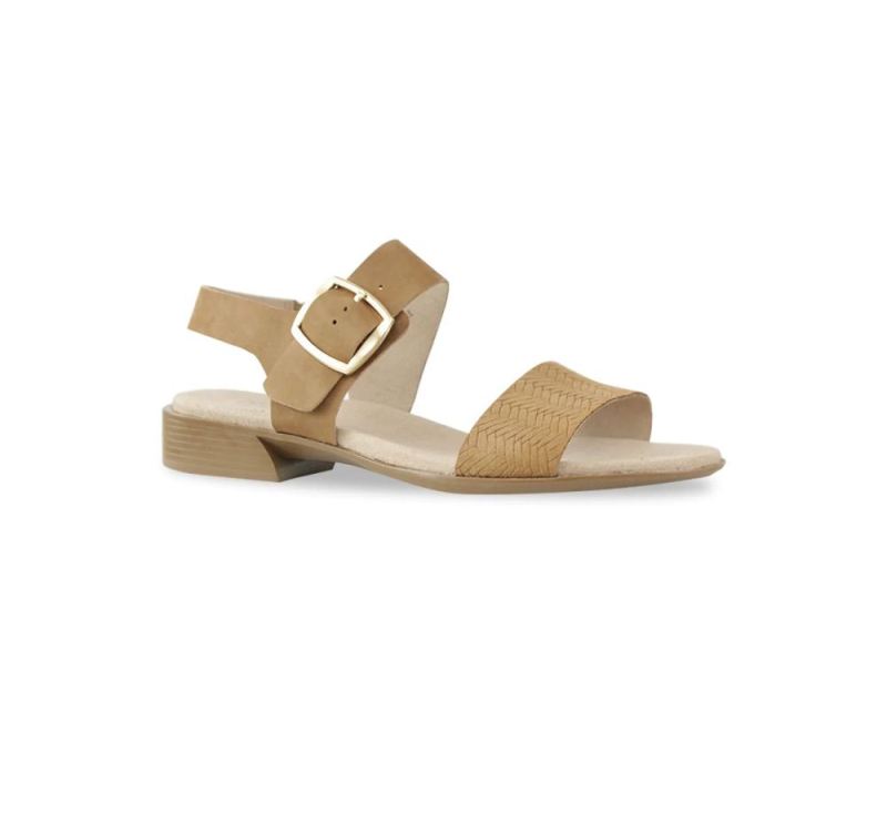 Munro Sandals | Women'S Cleo-Medium Tan Nubuck | Quick Ship!