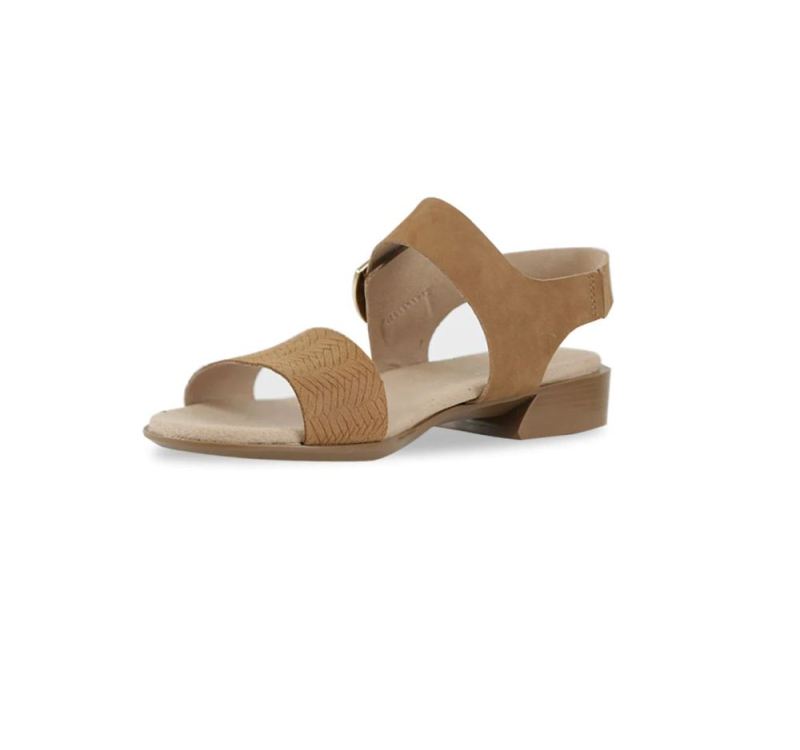 Munro Sandals | Women'S Cleo-Medium Tan Nubuck | Quick Ship!