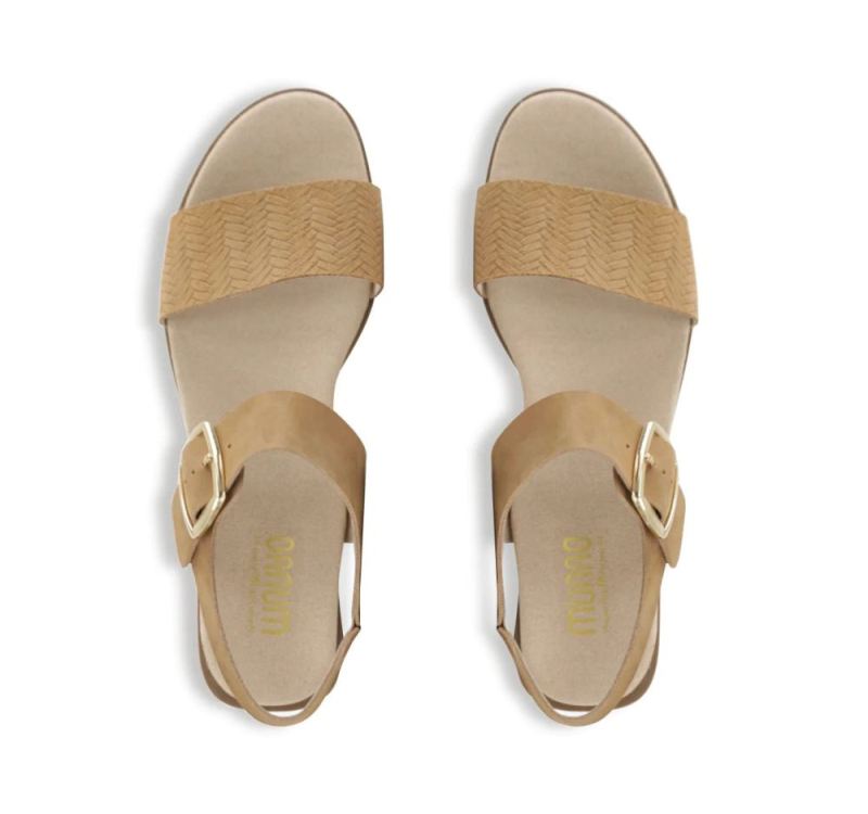 Munro Sandals | Women'S Cleo-Medium Tan Nubuck | Quick Ship!