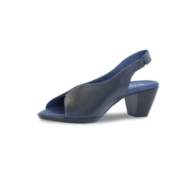 Munro Sandals | Women'S Rochelle-Midnight Navy Leather | Quick Ship!