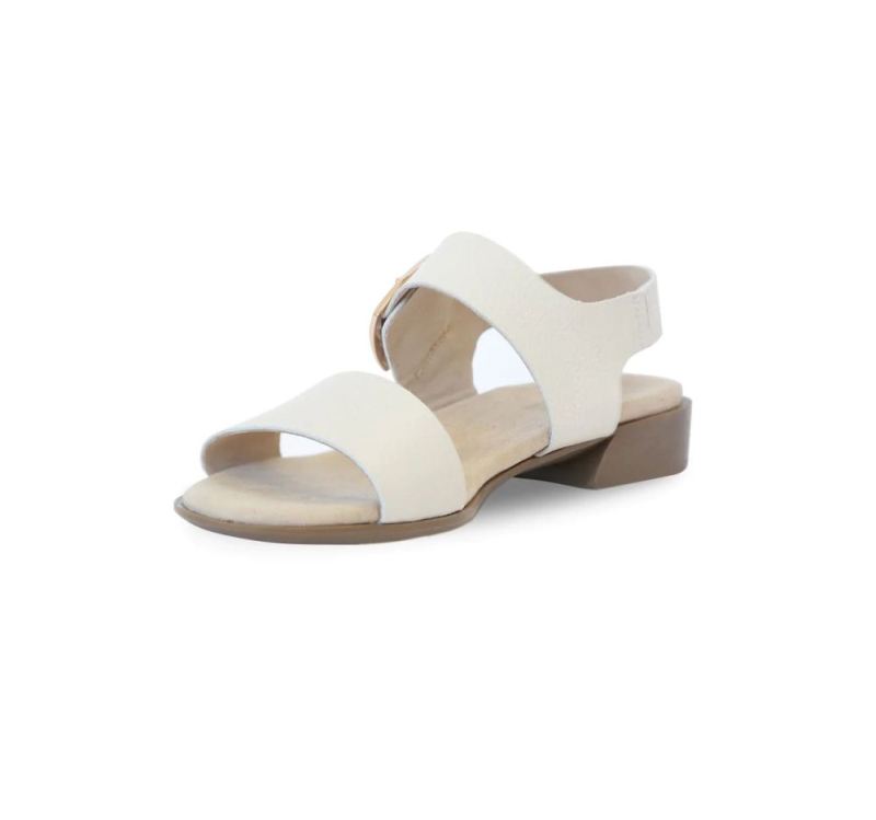 Munro Sandals | Women'S Cleo-Cream Leather | Quick Ship!