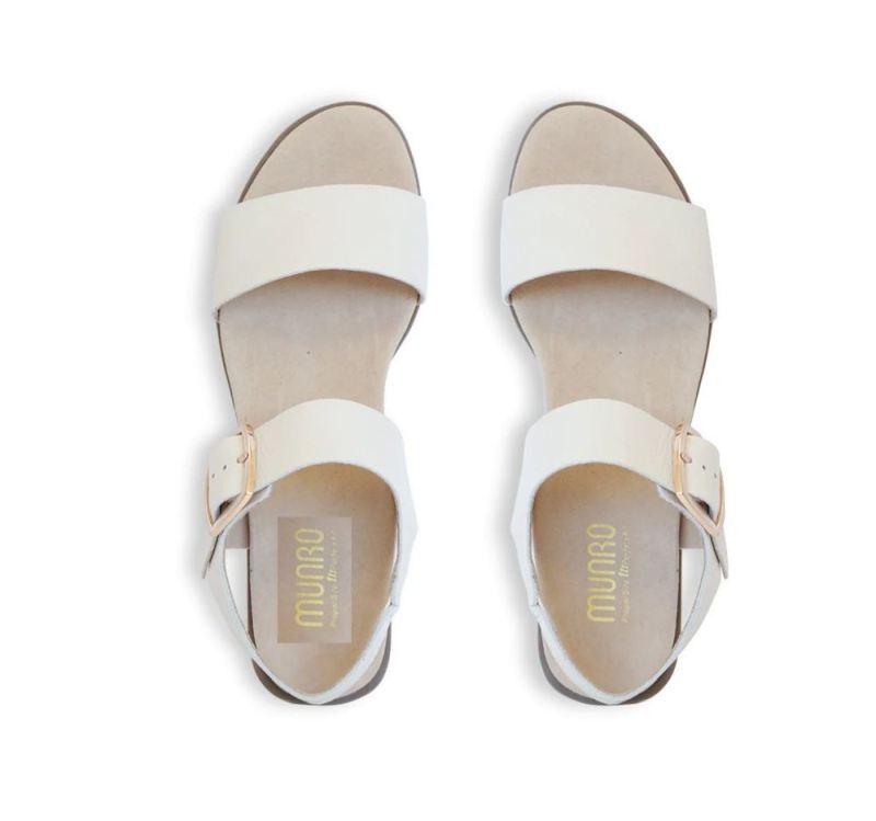 Munro Sandals | Women'S Cleo-Cream Leather | Quick Ship!