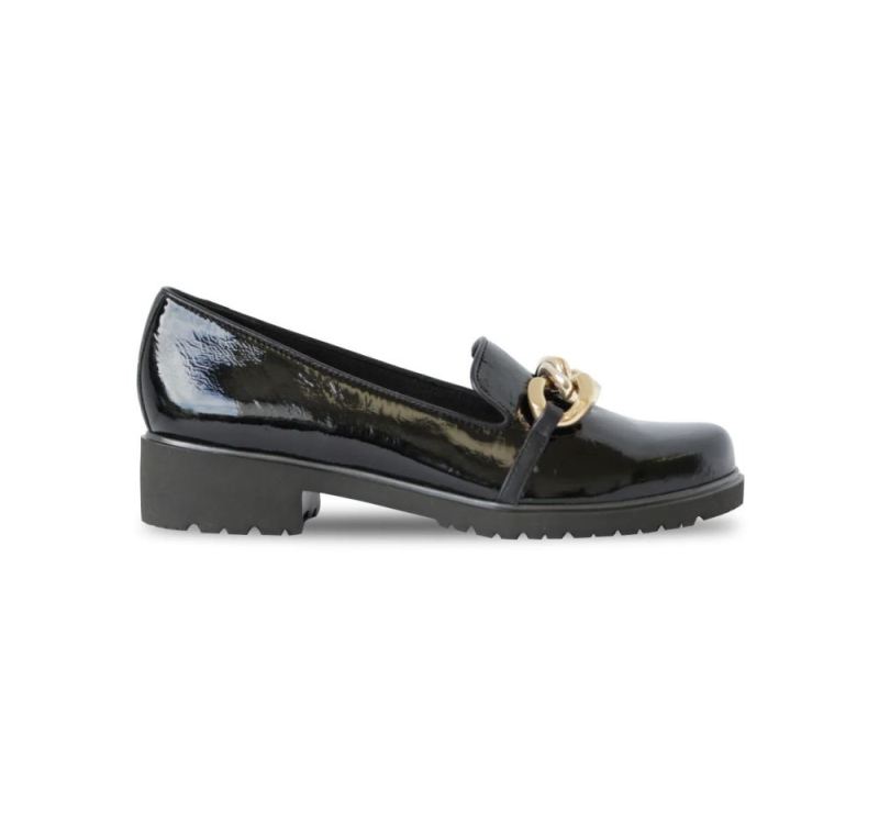 Munro Shoes | Women'S Viv-Black Crinkle Patent | Quick Ship!