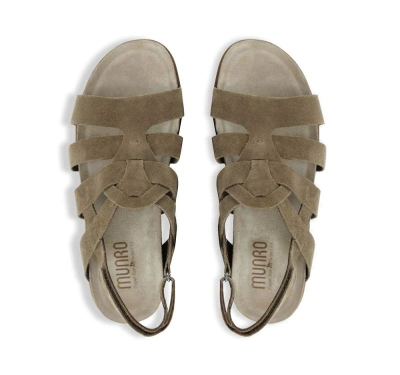 Munro Sandals | Women'S Corine-Sesamo Suede | Quick Ship!