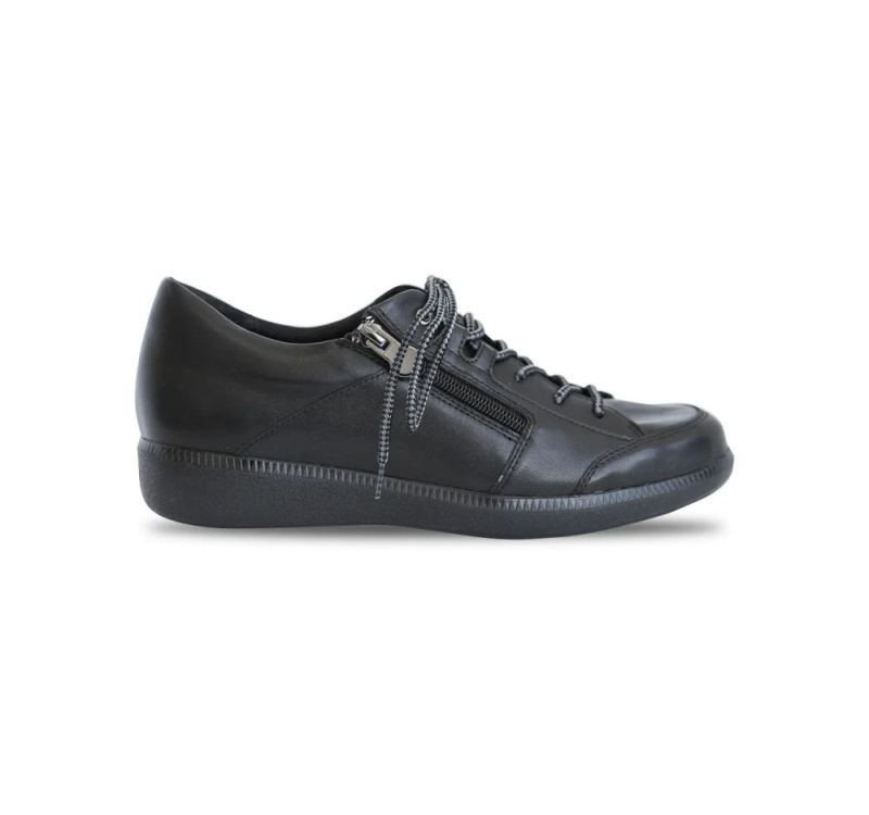 Munro Shoes | Women'S Portia-Black Tumbled Leather | Quick Ship!