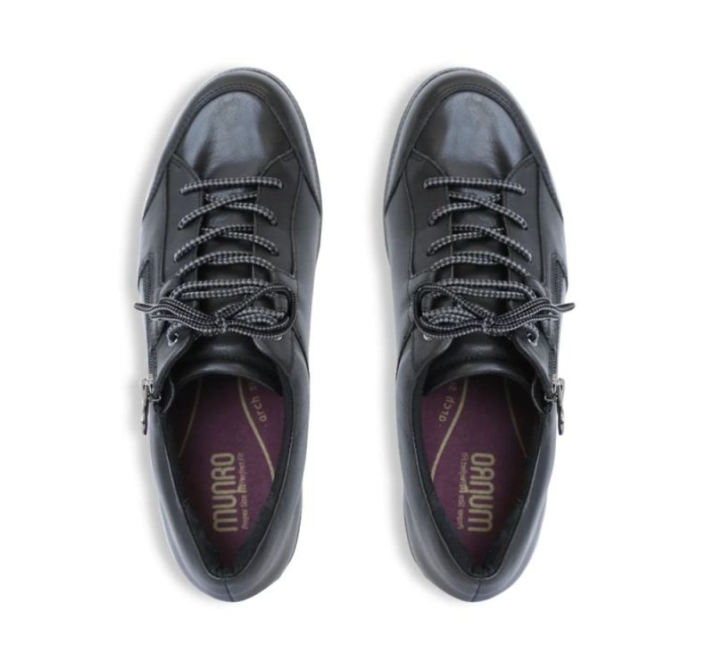 Munro Shoes | Women'S Portia-Black Tumbled Leather | Quick Ship!