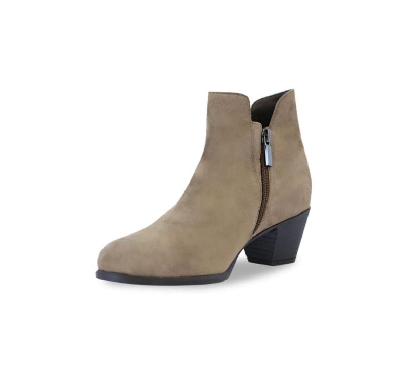 Munro Boots | Women'S Jackson-Toasted Sesame Suede | Quick Ship!