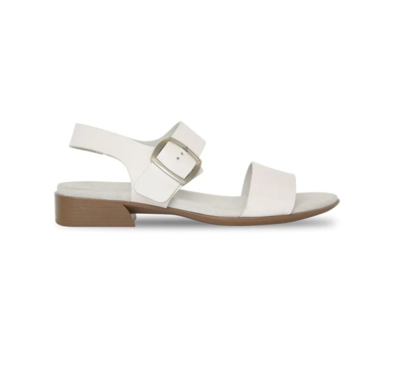 Munro Sandals | Women'S Cleo-Winter White Leather | Quick Ship!