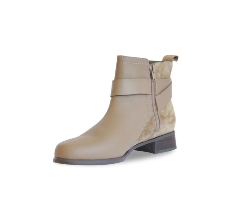 Munro Boots | Women'S Chestnut-Taupe/ Sesame Combo | Quick Ship!