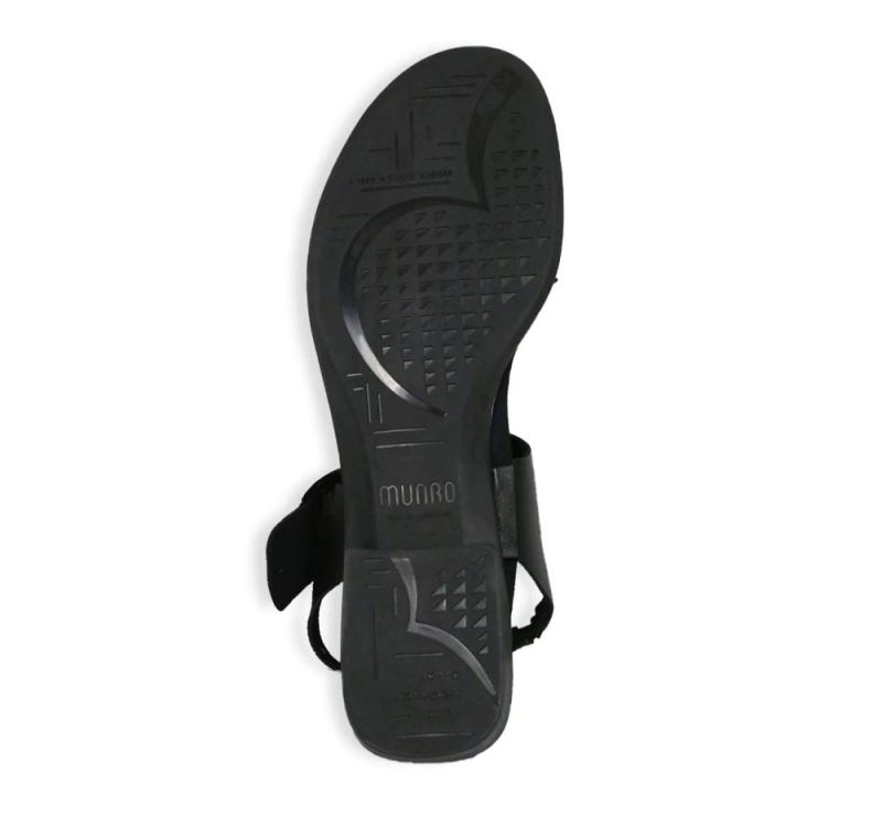 Munro Sandals | Women'S Cleo-Black Leather | Quick Ship!