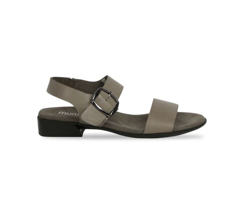 Munro Sandals | Women'S Cleo-Vintage Khaki Leather | Quick Ship!