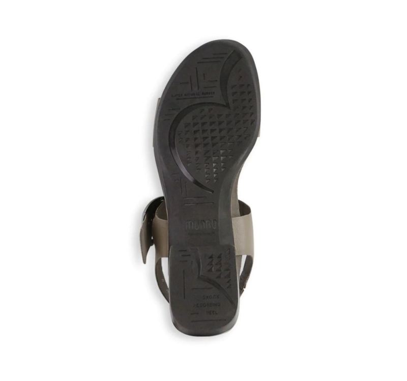 Munro Sandals | Women'S Cleo-Vintage Khaki Leather | Quick Ship!