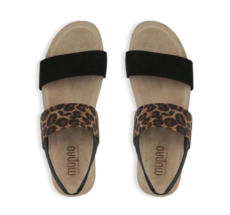 Munro Sandals | Women'S Pisces-Leopard Stretch | Quick Ship!