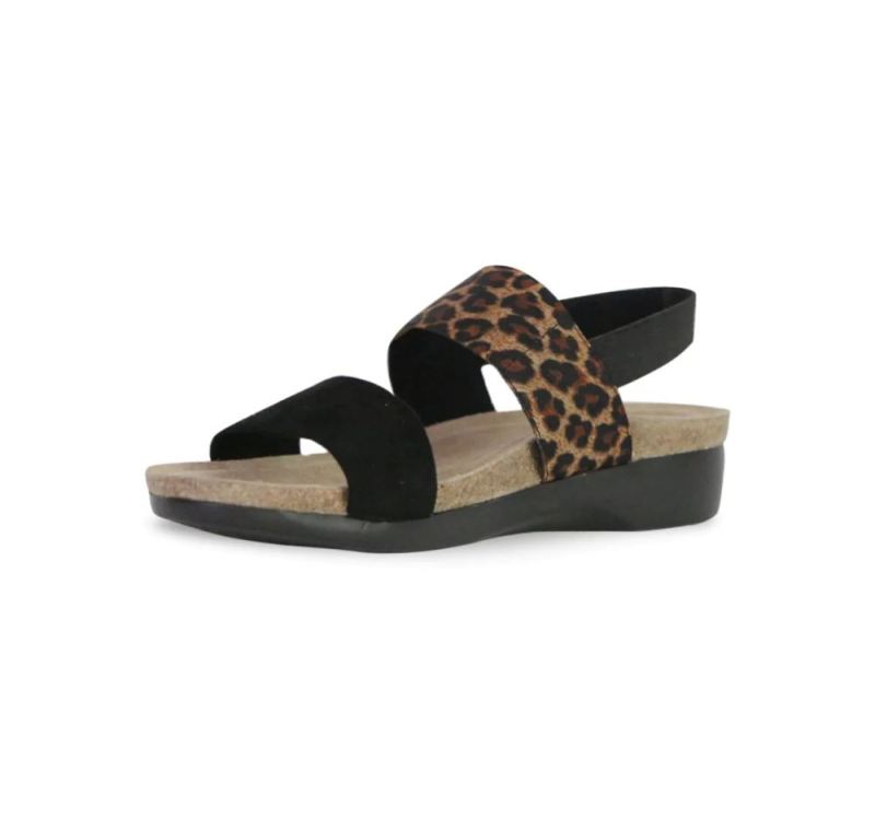 Munro Sandals | Women'S Pisces-Leopard Stretch | Quick Ship!