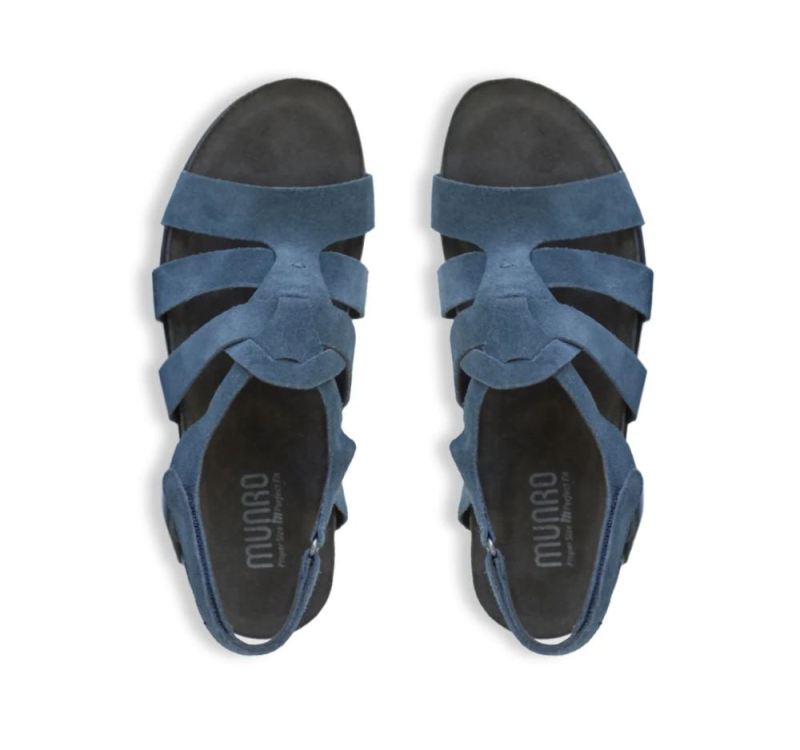 Munro Sandals | Women'S Corine-Blue Suede | Quick Ship!