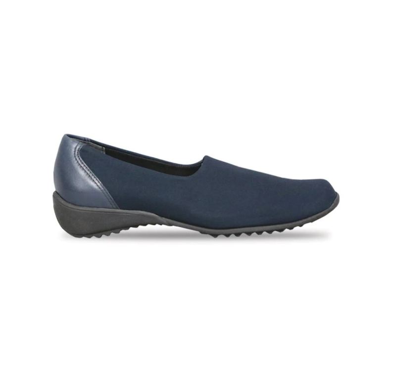 Munro Shoes | Women'S Traveler-Navy Stretch Fabric | Quick Ship!