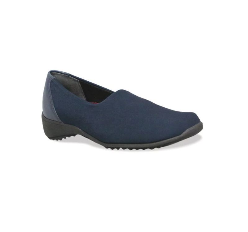 Munro Shoes | Women'S Traveler-Navy Stretch Fabric | Quick Ship!