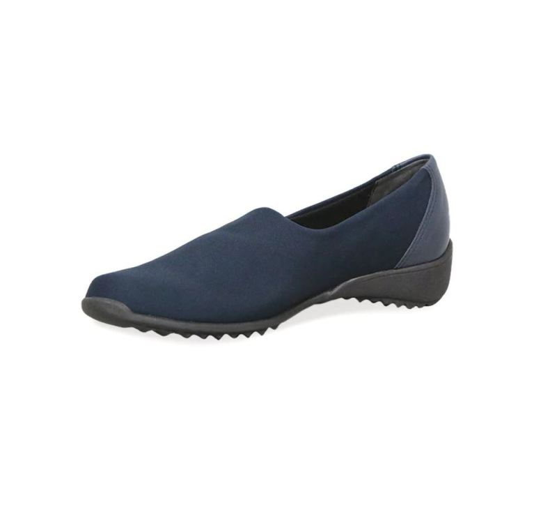 Munro Shoes | Women'S Traveler-Navy Stretch Fabric | Quick Ship!