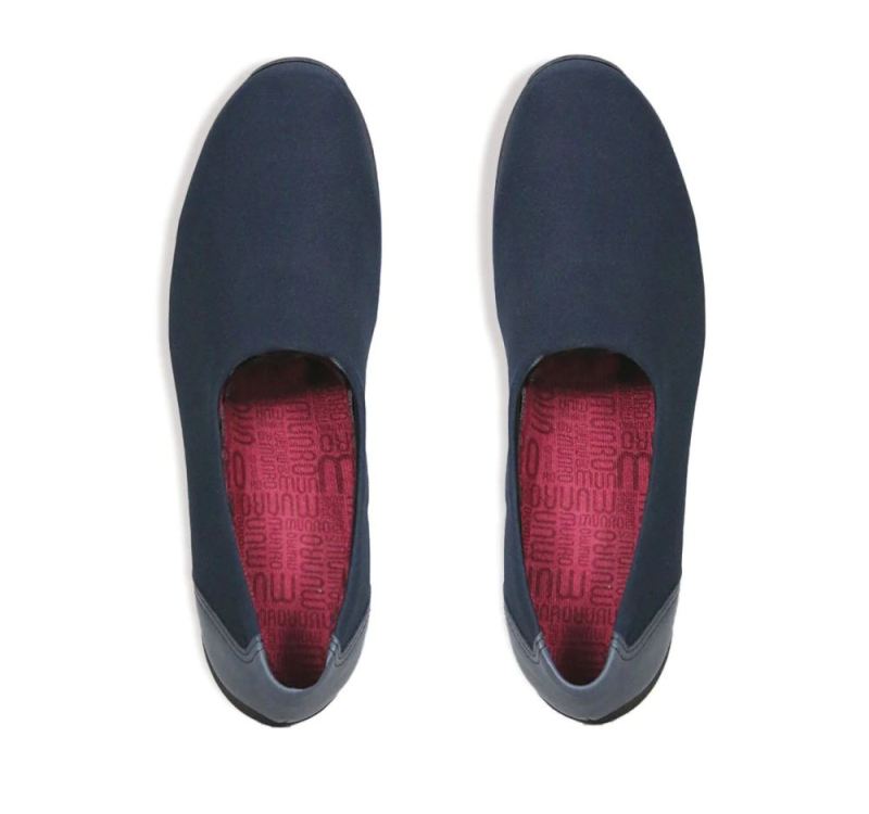 Munro Shoes | Women'S Traveler-Navy Stretch Fabric | Quick Ship!