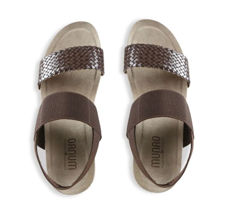 Munro Sandals | Women'S Pisces-Brown Woven | Quick Ship!