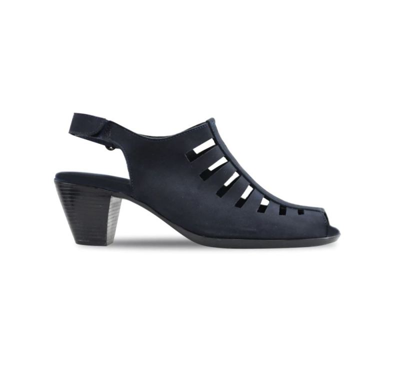 Munro Sandals | Women'S Abby-Navy Nubuck | Quick Ship!