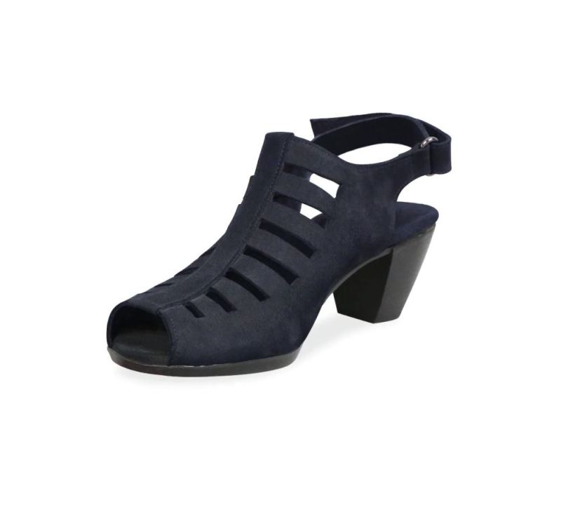 Munro Sandals | Women'S Abby-Navy Nubuck | Quick Ship!