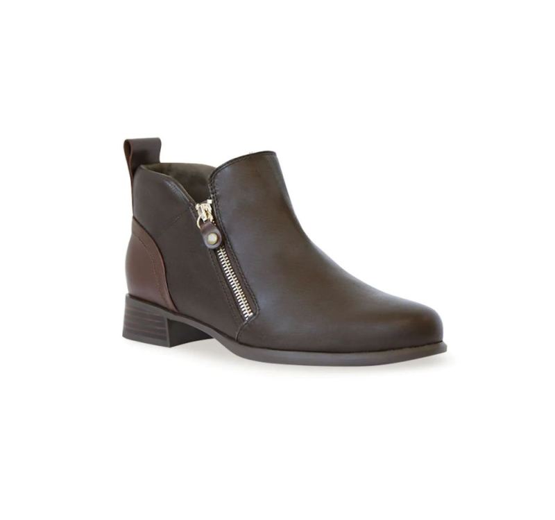 Munro Boots | Women'S Neko-Chocolate Tumbled Leather | Quick Ship!